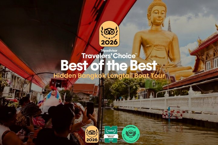 Hidden Bangkok Longtail Boat Tour to Big Buddha&Canal Life 2hrs - Photo 1 of 19