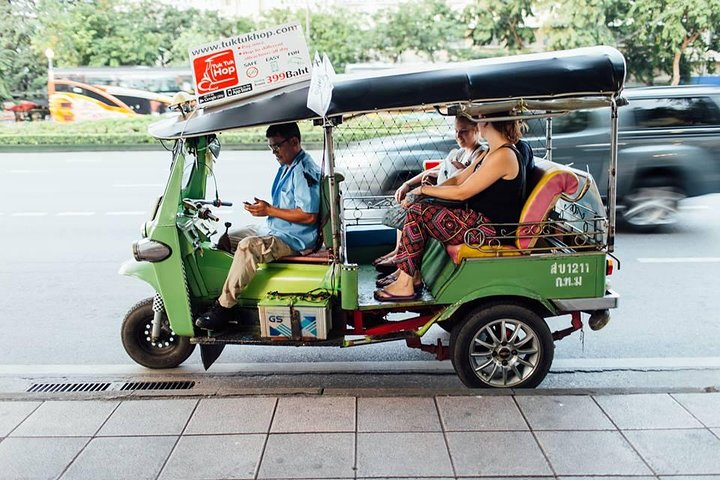Experience the charm of Bangkok Old Town as you hop on and off iconic tuk tuks immersing yourself in the sights sounds and unique flavors of this vibrant city.