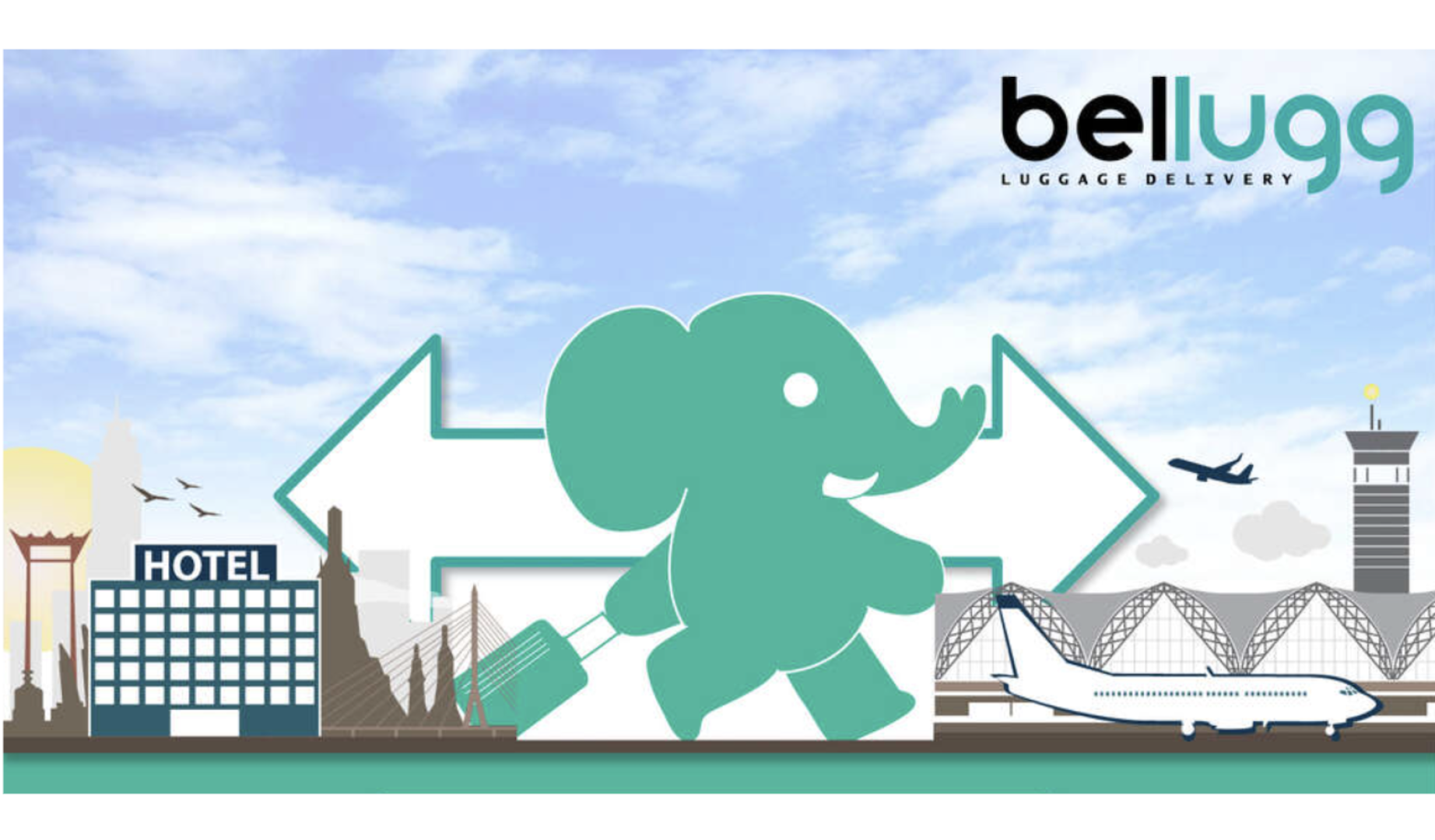 Travel light and explore with ease as your bags are seamlessly whisked away from hotels to airports. Enjoy your journey unburdened just like the playful elephant in motion.