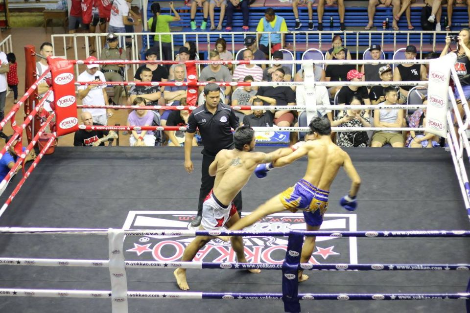 Experience the excitement of Muay Thai at Bangla Boxing Stadium where skilled fighters showcase their techniques in a dynamic setting offering an unforgettable glimpse into Thailand's rich martial arts culture.