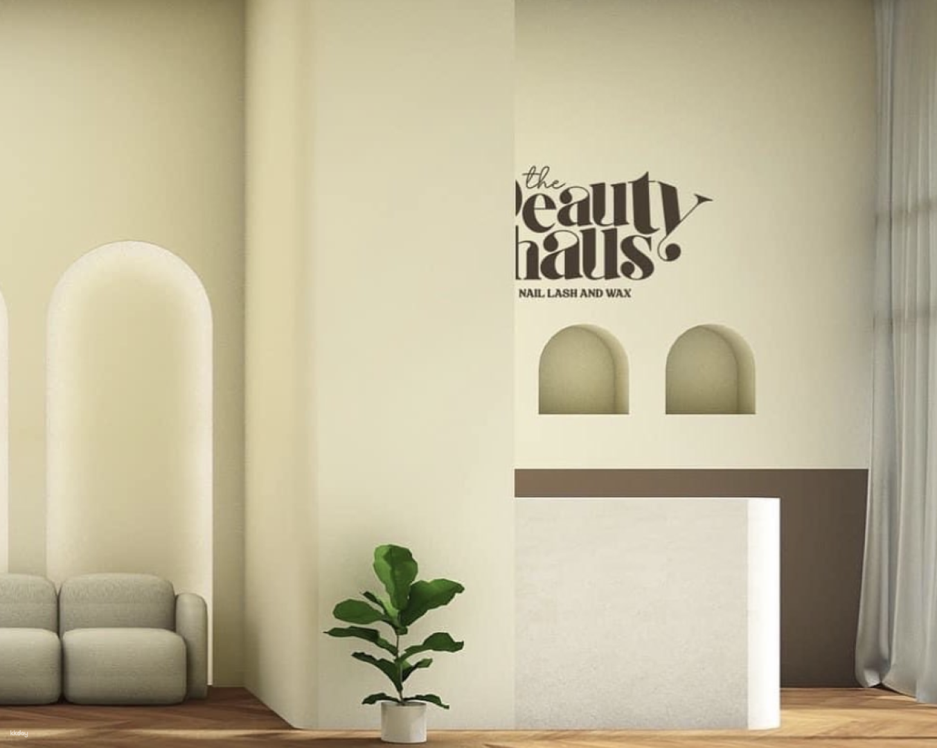 Relax in the chic interior of BEAUTY HAUS where expert technicians transform your look with customized eyelash extensions and beauty tattoo services enhancing your natural beauty in Bangkok.