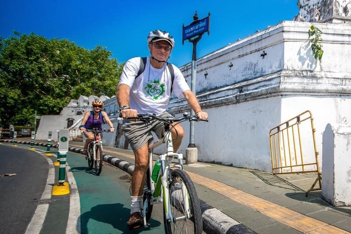 Pedal through historic alleys past stunning temples and alongside the Chao Phraya River uncovering Bangkok's hidden gems while enjoying a unique cultural adventure on two wheels.