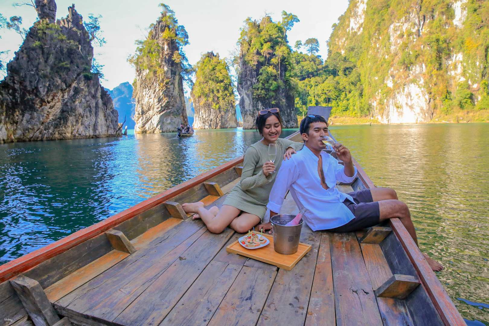 Cheow Lan Lake Sunset Cruise with Sparkling Wine & Canapé | Thailand - Photo 1 of 10