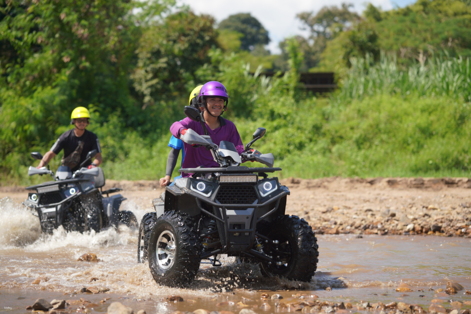 Chiang Mai ATV 1:30 hr. Mae Wang Jungle Beauty, Karen Village, Waterfall, Elephant Feeding and bamboo rafting Day Trip - Photo 1 of 10