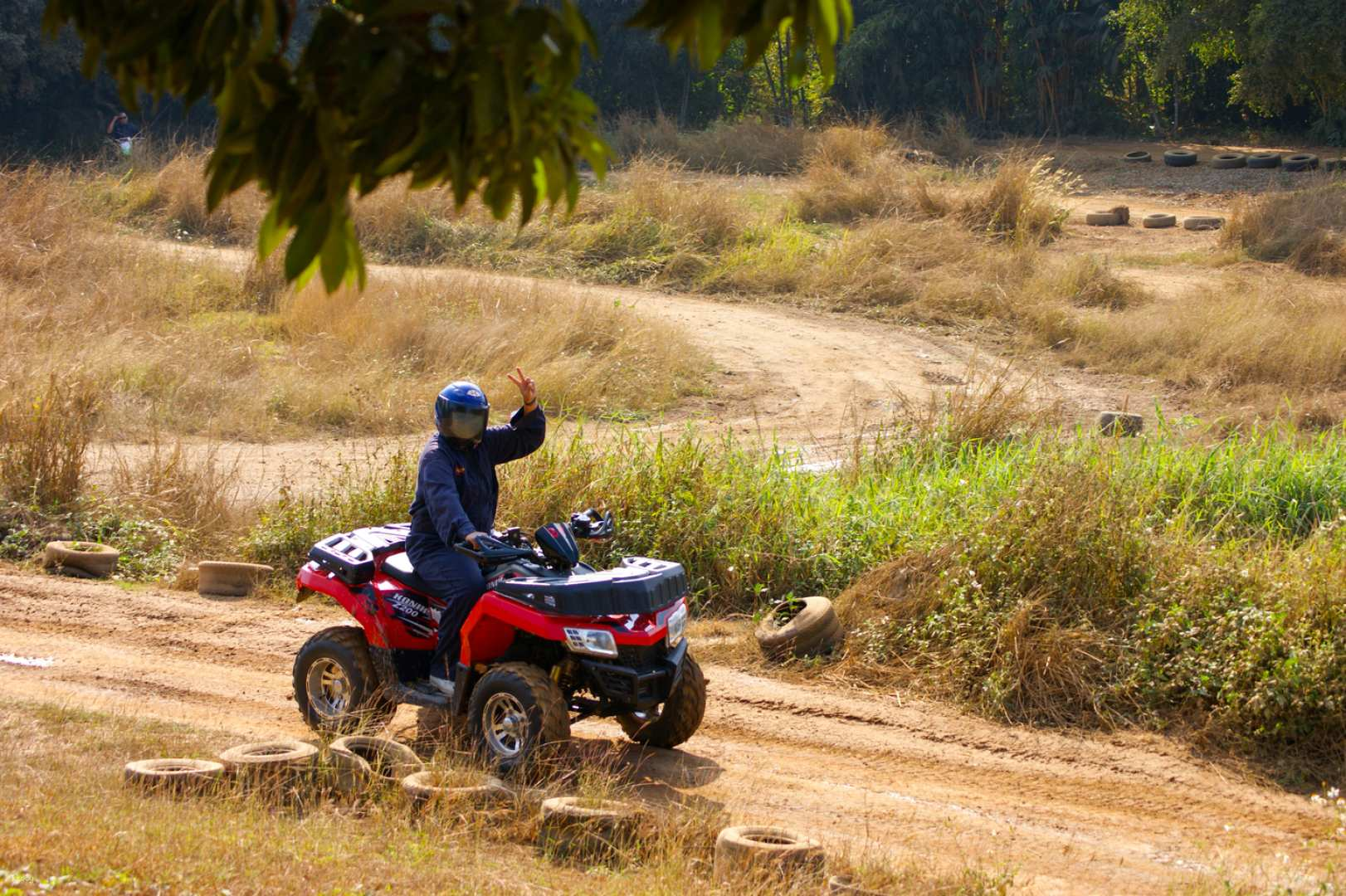 Experience the excitement of navigating muddy paths and rugged terrain on an ATV surrounded by the stunning landscapes of the Chiang Mai jungle – adventure awaits!