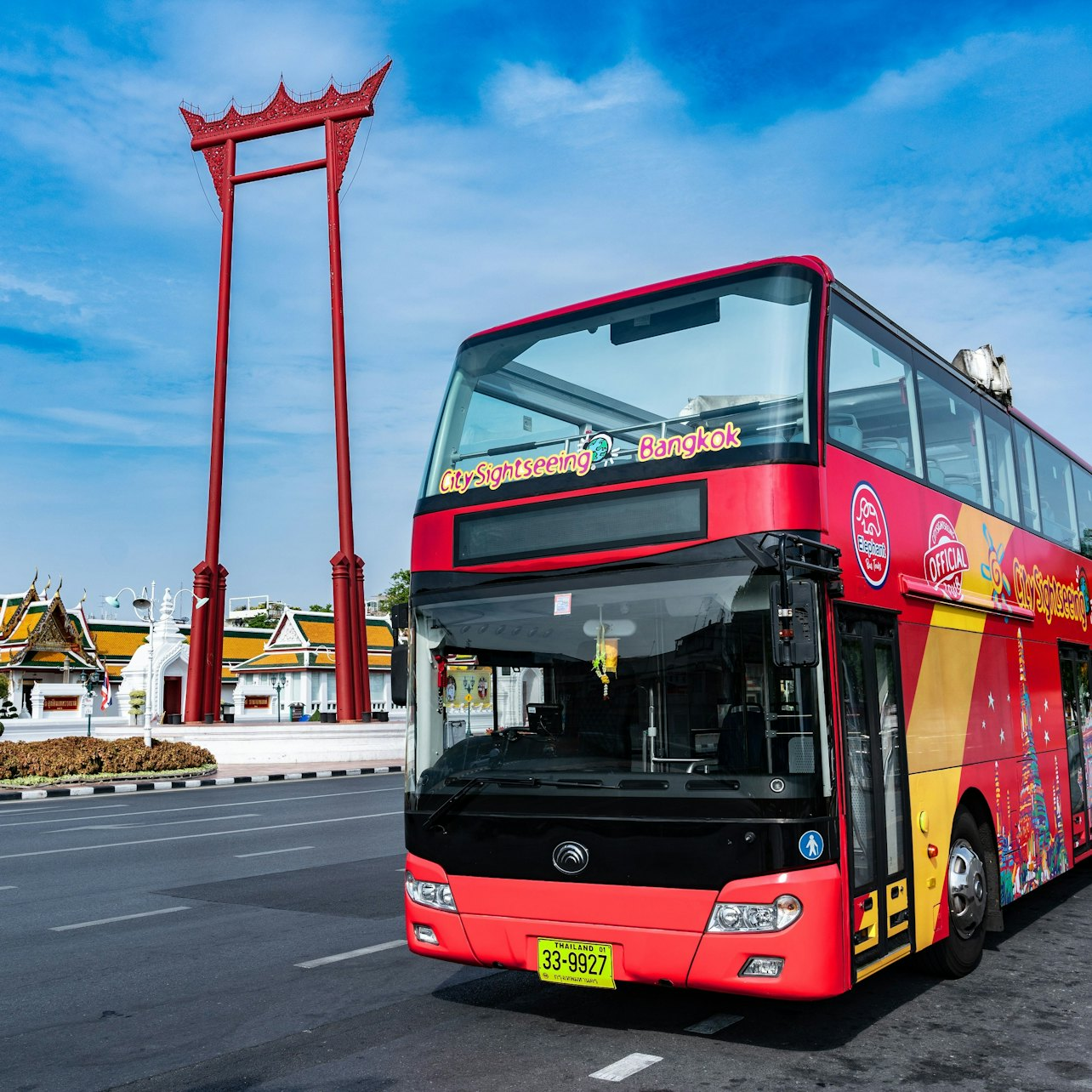 Experience Bangkok's rich heritage aboard a comfortable bus effortlessly hopping between ancient temples bustling markets and stunning sights like the Golden Buddha and Icon Siam. Your adventure awaits!