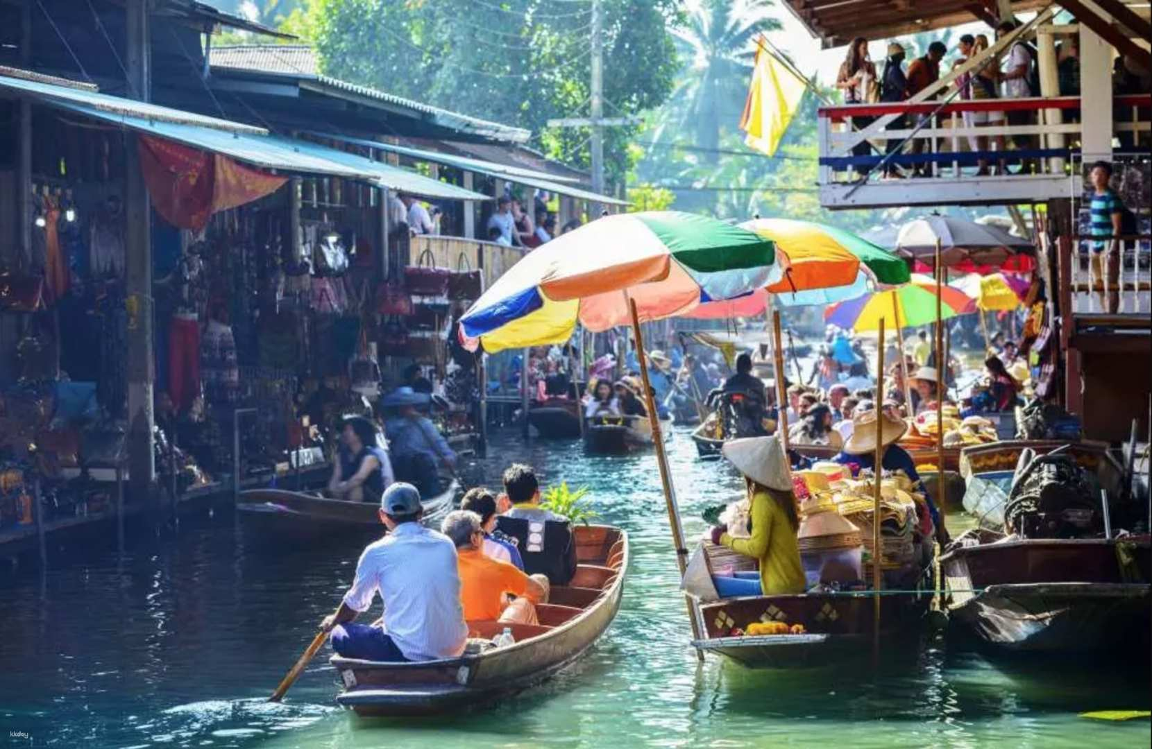 Experience the charm of Thailand's floating markets where colorful boats glide through serene waters offering a delightful mix of local culture fresh produce and unique crafts. A memorable day awaits!