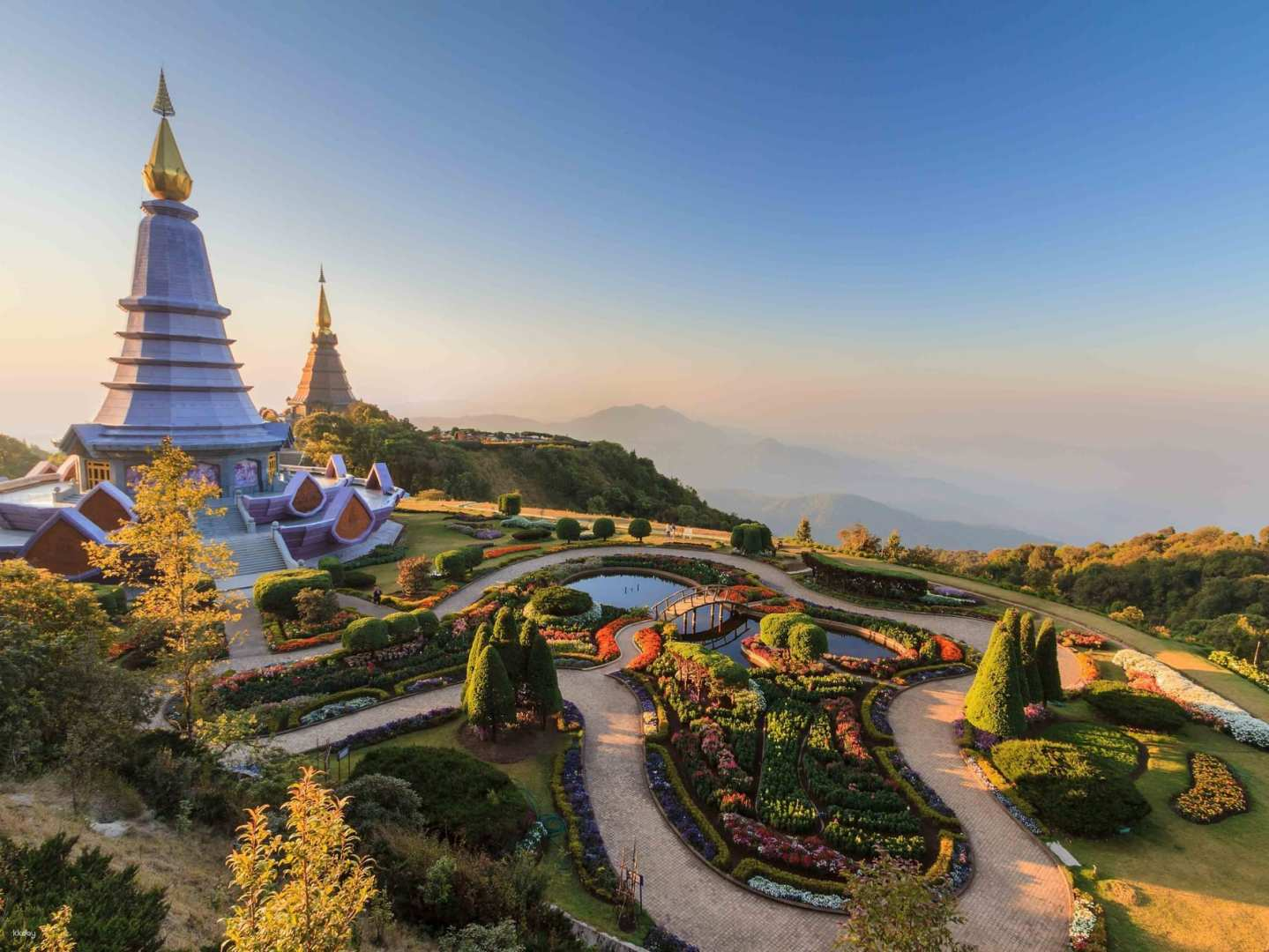 Experience the tranquility of Doi Inthanon National Park where lush gardens meet stunning mountain views and the grandeur of Thailand's highest peak invites exploration and wonder.