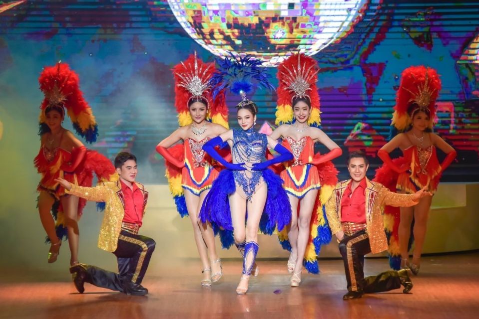 Step into a world of dazzling costumes and dynamic performances at the Golden Dome Cabaret Show where pop culture meets stunning artistry for an unforgettable night in Bangkok.