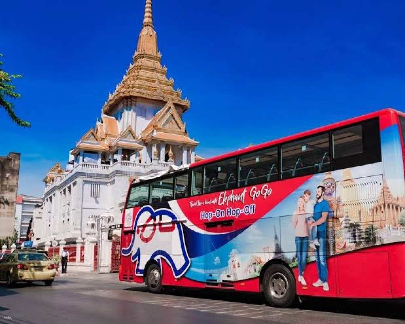 Explore Bangkok from the unique vantage of the Elephant Double Decker Tour Bus seamlessly connecting you to the city's must-see sights and local dining gems. Enjoy the journey!