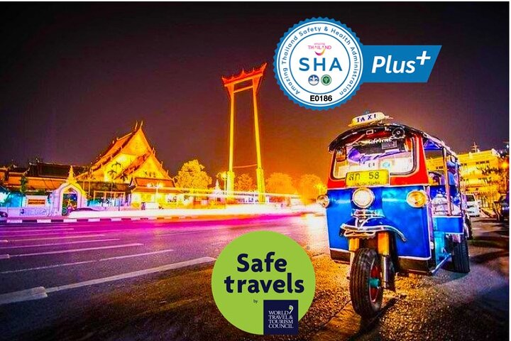 Experience Bangkok’s nightlife on a charming Tuk Tuk ride. Discover dynamic night markets sample local flavors and admire serene temples all under the city lights with a personal guide.