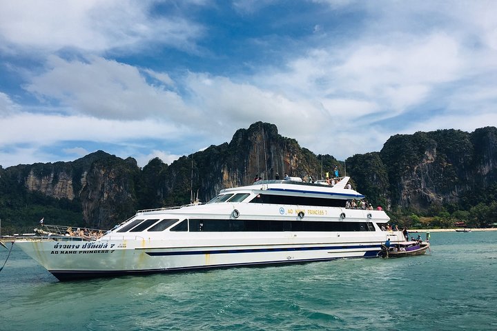 Experience seamless travel from Ao Nang to Phuket aboard a high-speed ferry. Enjoy stunning views and convenient hotel pickups making your journey both easy and enjoyable.