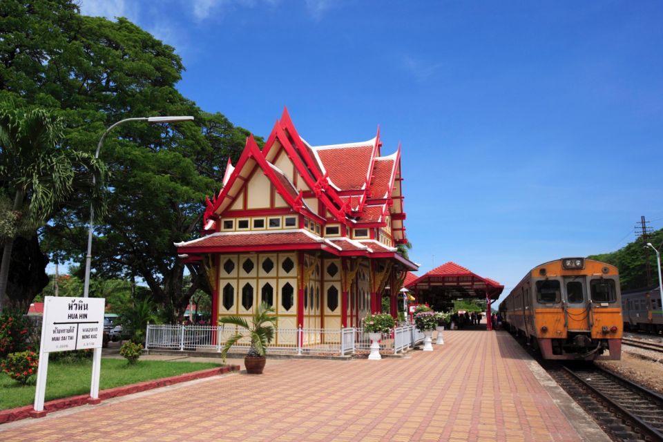 Experience the charm of Hua Hin’s historic train station as you journey from Bangkok ready to explore scenic coastlines and delightful local markets with your private car hire service.