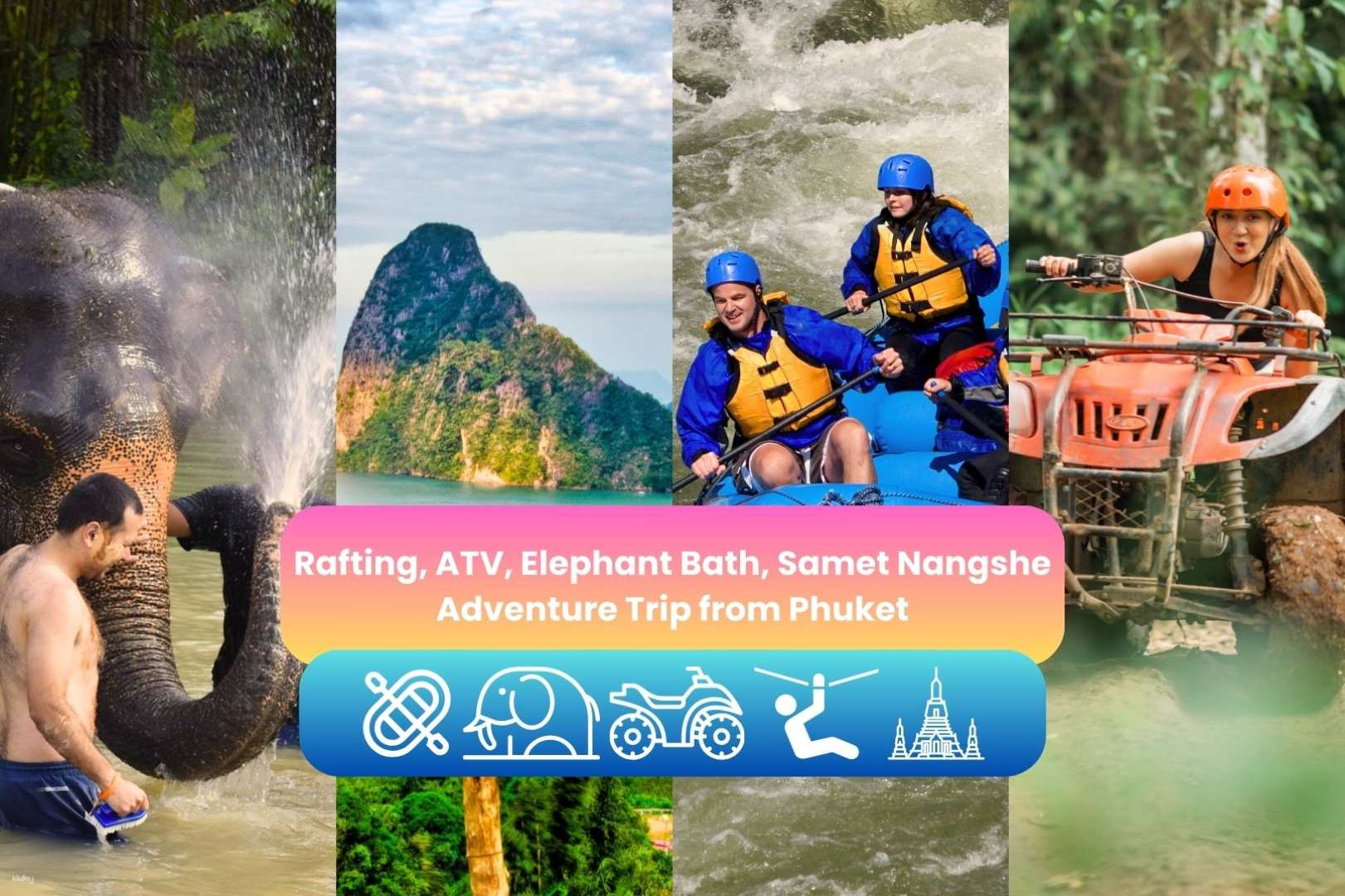 From Phuket: Rafting at Phang Nga, Elephant Bath, ATV Adventure, Samet Nangshe and More | Thailand - Photo 1 of 10
