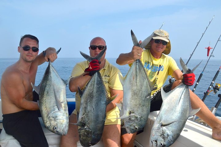 Experience the joy of fishing in the Gulf of Thailand reeling in impressive catches while surrounded by stunning water views followed by the chance to snorkel in calm seas.