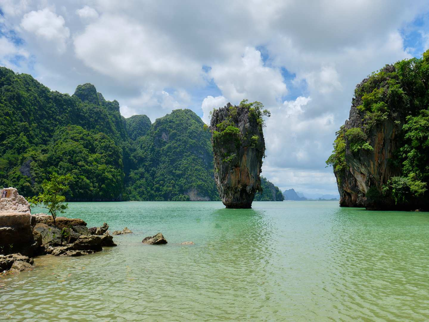 Experience the stunning beauty of James Bond Island with its iconic rock formations lush greenery and crystal-clear waters perfect for swimming canoeing and exploring hidden lagoons.
