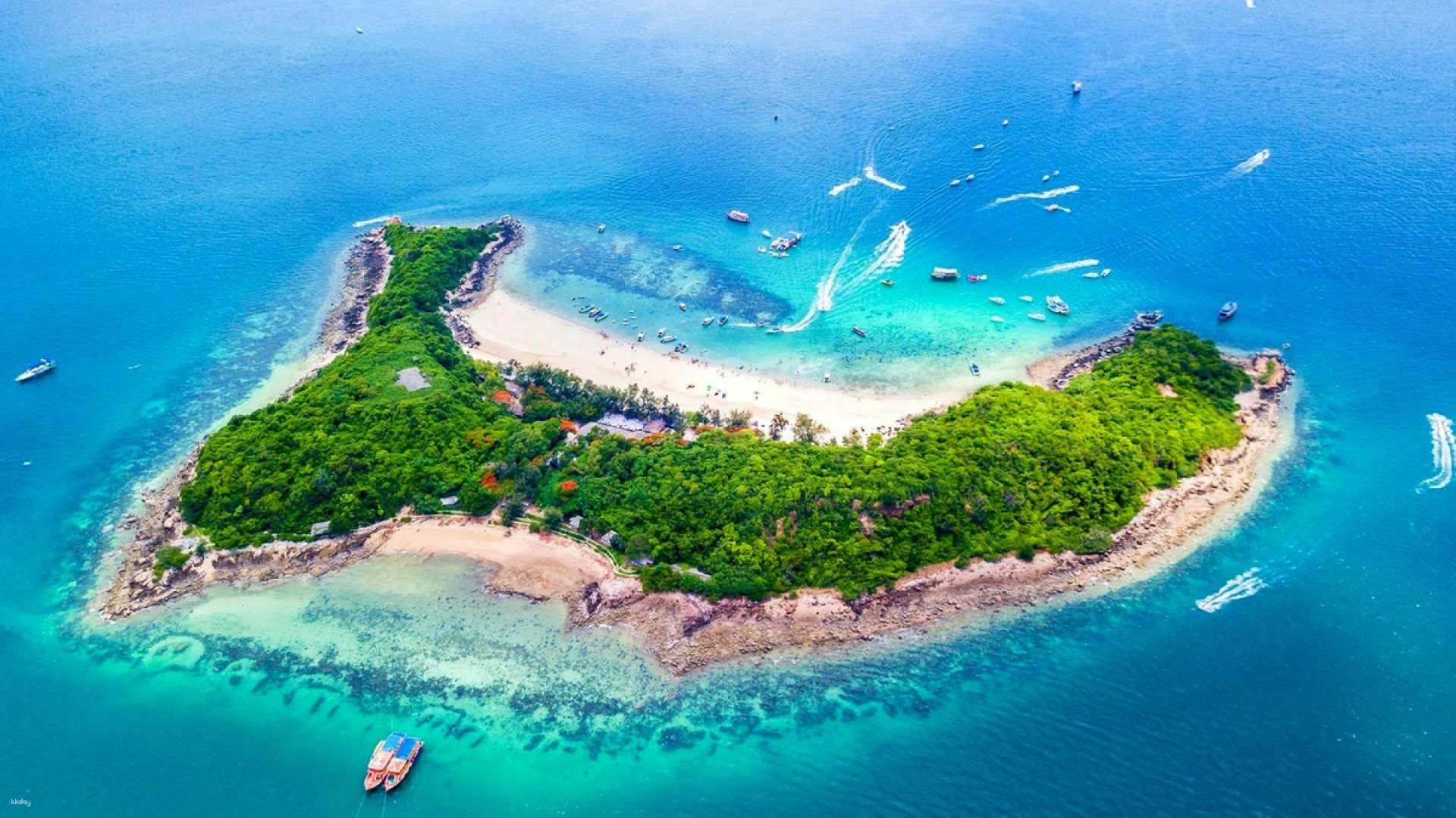 Experience the stunning beauty of Koh Larn with its breathtaking beaches crystal-clear waters and exciting water activities like parasailing and snorkeling making it a paradise for adventurers.