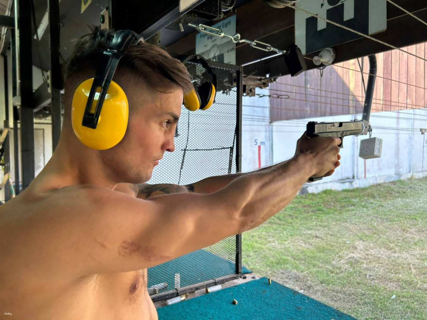 Experience the excitement of precision shooting in the stunning surroundings of Krabi. Perfect your aim while enjoying the thrill of handling different firearms in this unique adventure.