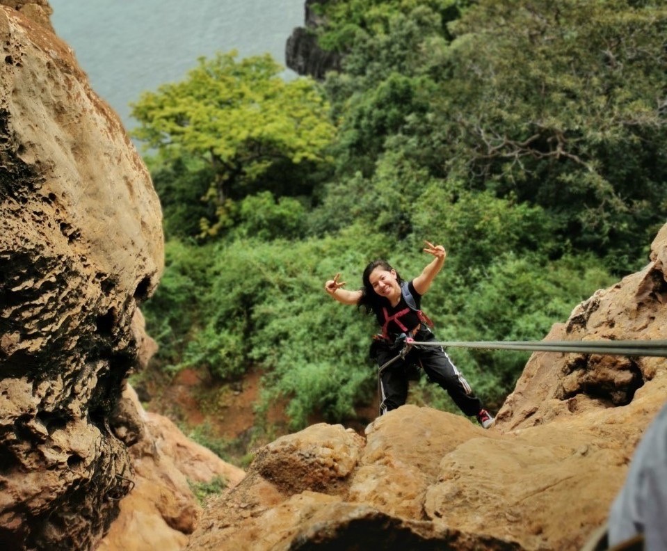 Experience an exciting climb surrounded by lush greenery and stunning vistas as you navigate Railay's rugged cliffs. Unleash your adventurous spirit and connect with nature in this unforgettable journey.