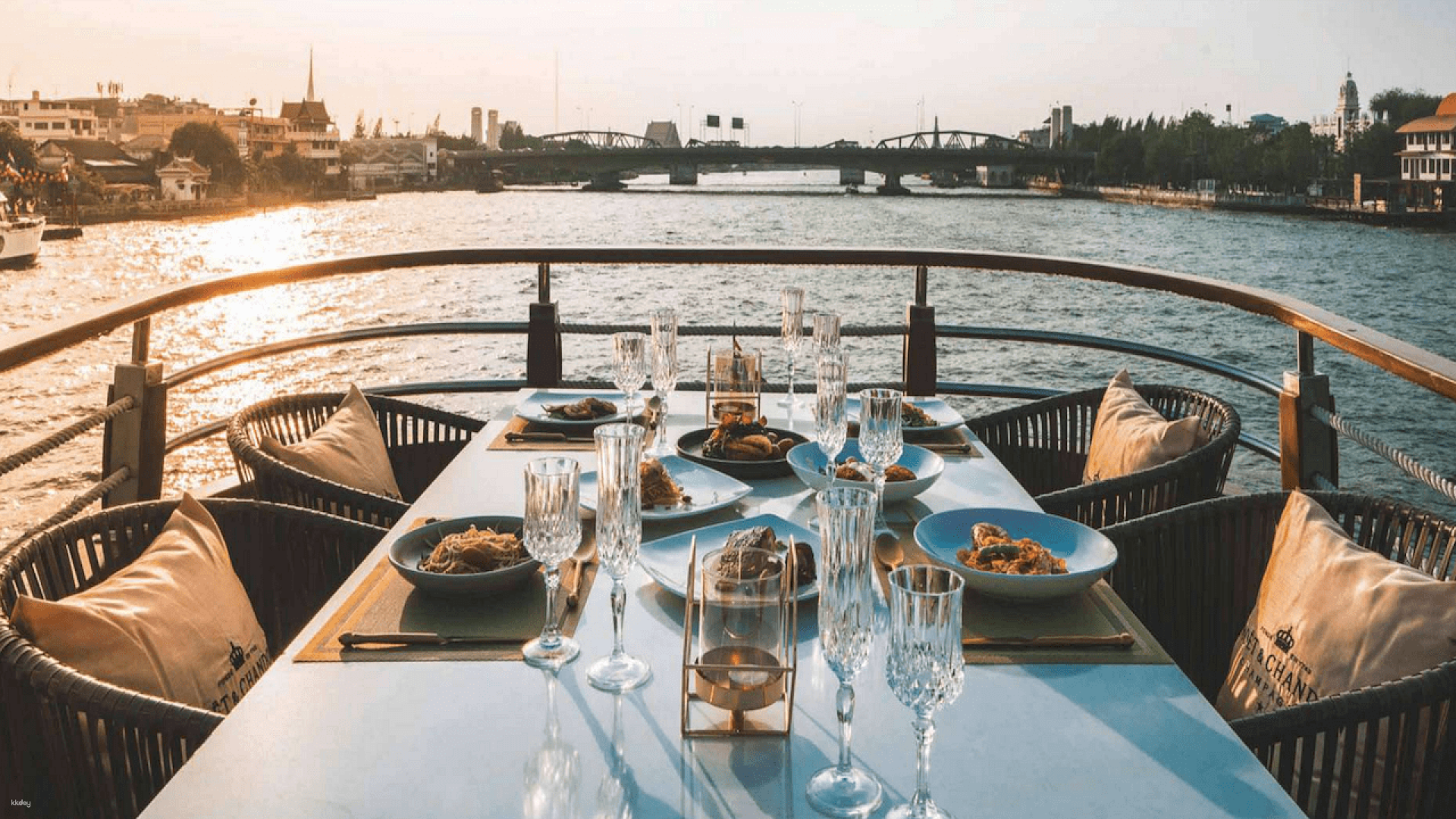 Experience a luxurious culinary journey on the Chao Phraya River savoring Michelin-starred dishes while soaking in breathtaking sunset views from the elegant Pruek Cruise. Perfect for memorable celebrations.
