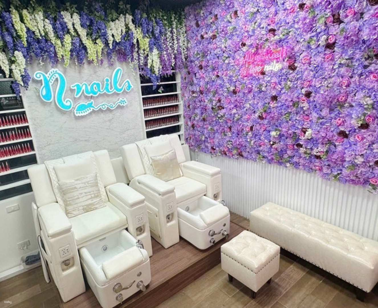 Escape the hustle of shopping and unwind while enjoying expert nail services surrounded by beautiful floral decor ensuring a delightful experience at Nnails Terminal 21.