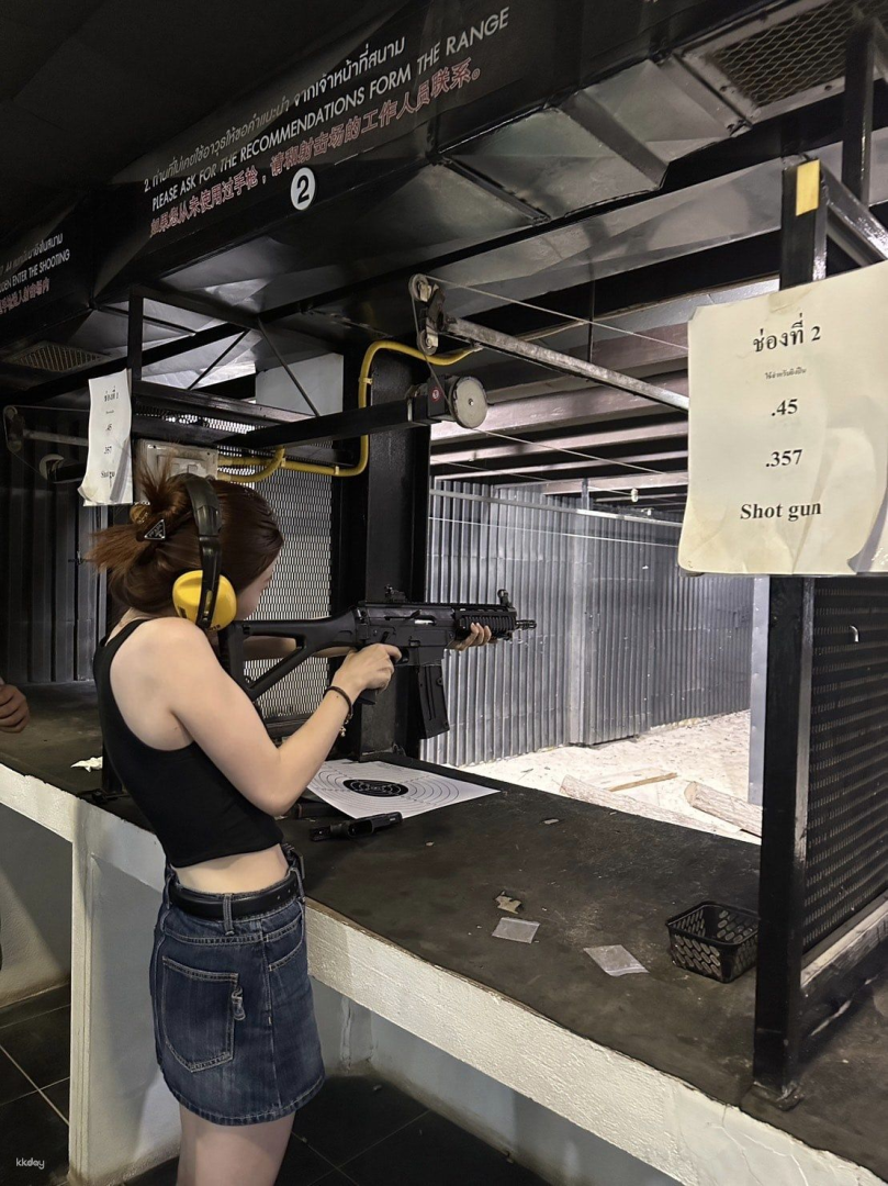 Immerse yourself in an unforgettable shooting experience in Patong surrounded by friends and family. Discover various firearms while honing your skills under expert guidance in this action-packed setting.