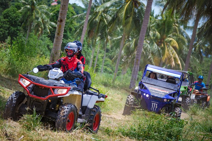 Experience the joy of exploring stunning off-road trails in Pattaya while riding a Polaris ATV or CF Moto Fun Buggy. Perfect for novices and adventurers alike!