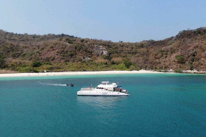 Sail the turquoise waters around Pattaya savoring a delicious Thai buffet and exploring stunning coral reefs while enjoying a full day of snorkeling with friends and family.