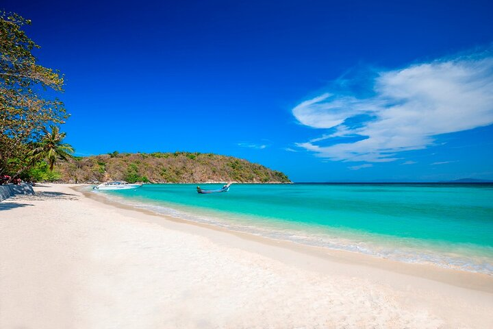 Racha and Coral Island and Sunset by Catamaran Yacht