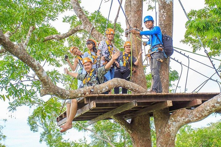 Soar through the lush jungles of Phuket on an unforgettable zipline adventure. Enjoy stunning views as you navigate custom-designed platforms nestled high among ancient trees and vibrant wildlife.