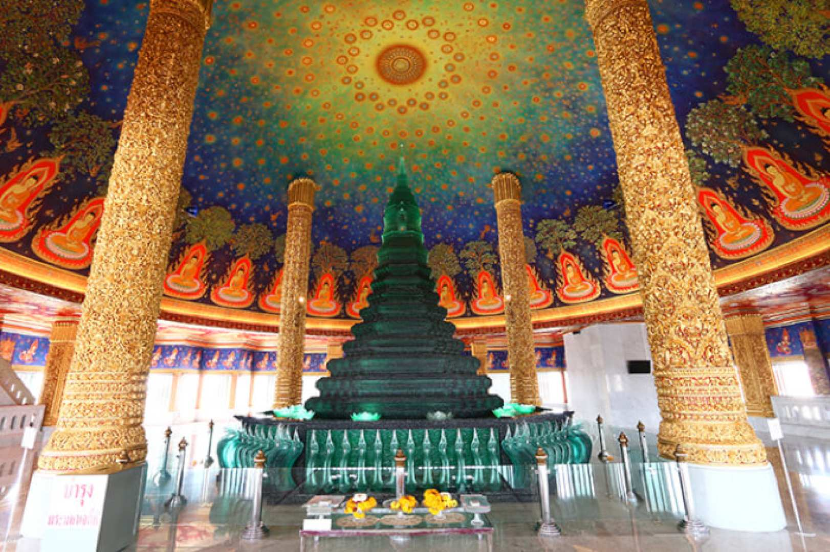 Experience the stunning details of Pink Ganesha and Wat Paknam where intricate architecture meets serene spirituality perfect for capturing unforgettable travel memories with a Japanese guide.