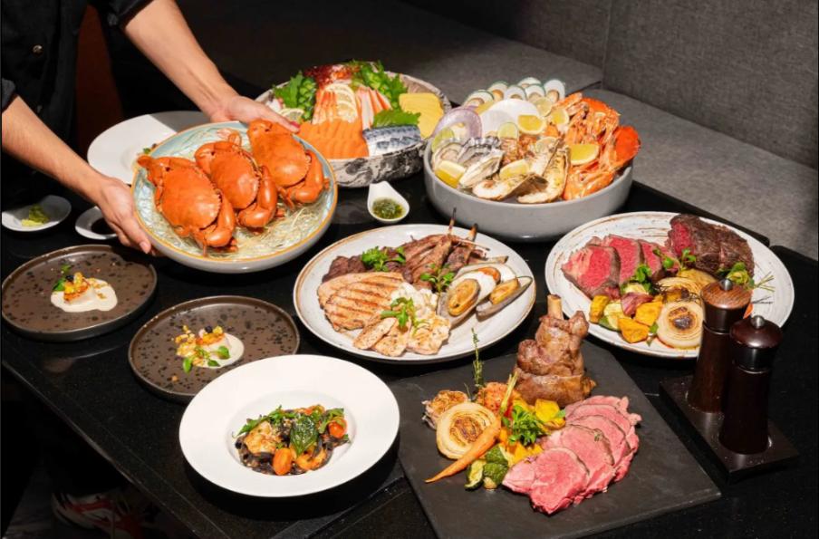 Savor a delightful feast at Rain Tree Cafe where expertly crafted dishes showcase culinary skills amidst elegant surroundings offering a memorable dining experience in the heart of Bangkok.