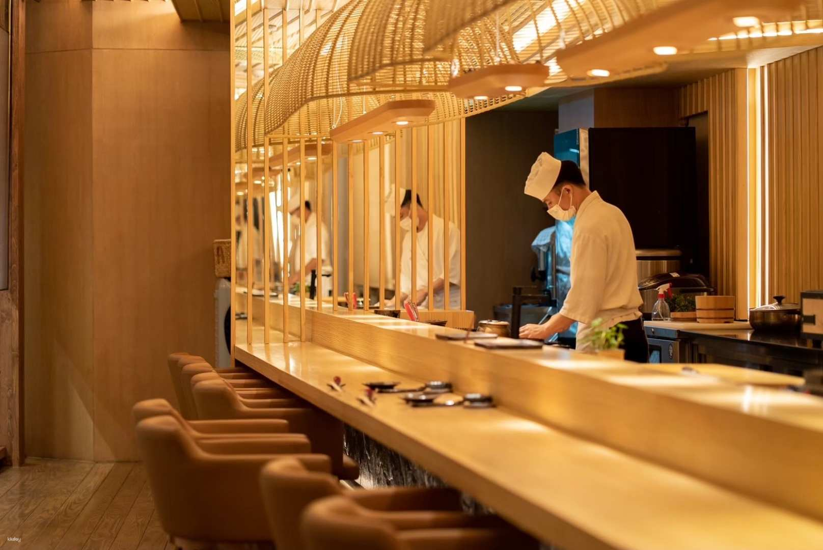 Immerse yourself in an intimate dining setting where expert chefs bring each omakase course to life showcasing fresh seasonal ingredients from Japan and sharing their culinary secrets.