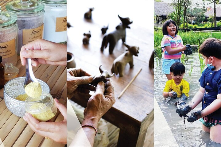 Experience the charm of Thai culture through hands-on workshops where creativity flourishes amidst beautifully landscaped gardens and memorable moments at a nearby local market. Perfect for family fun!
