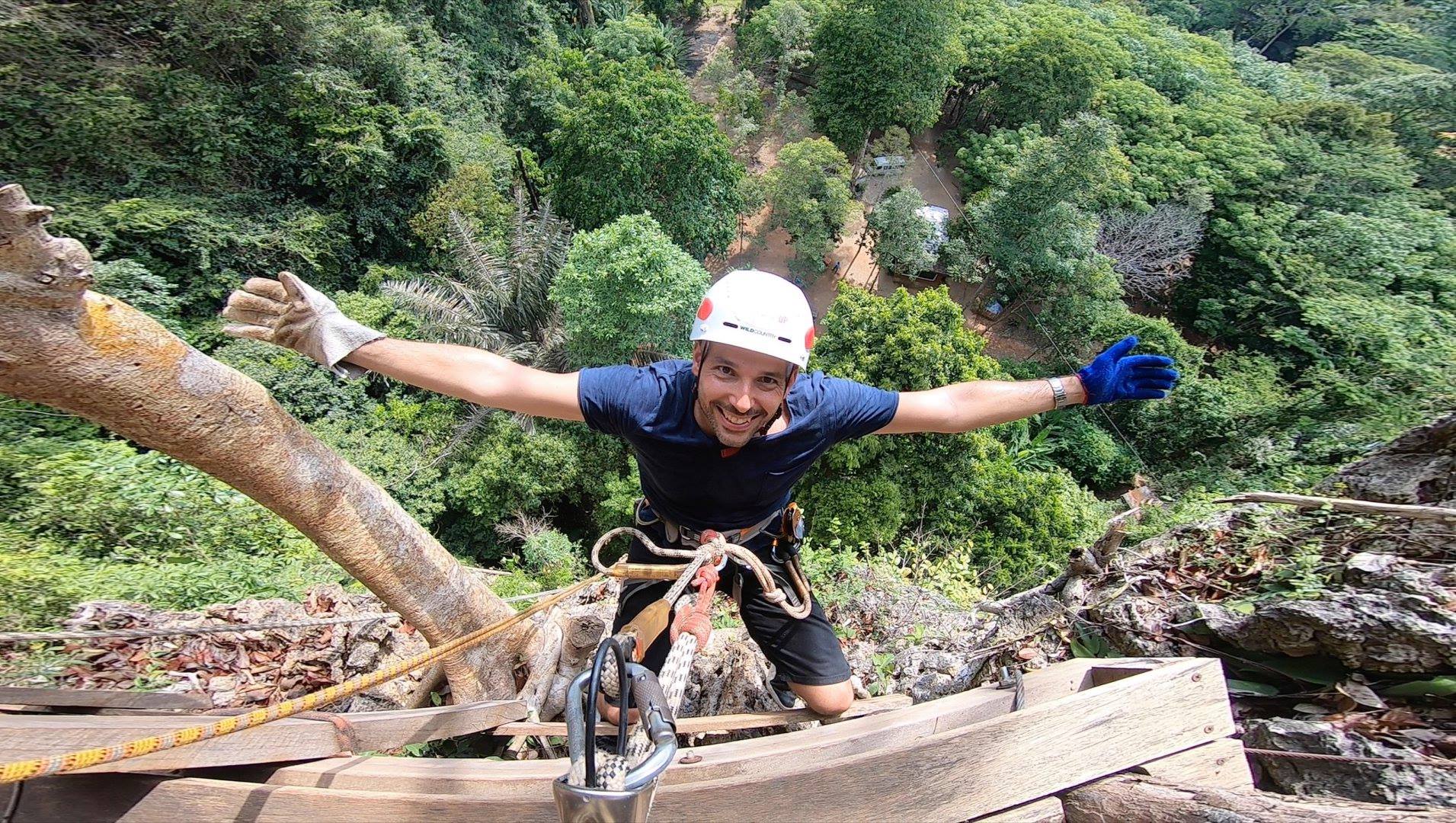 Experience the rush of abseiling down steep cliffs in Krabi’s lush forest where stunning natural beauty intertwines with adventure creating unforgettable memories for all thrill-seekers.