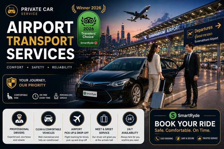 Airport transfer service in Hua Hin HTL-APT (BKK) - Photo 1 of 8