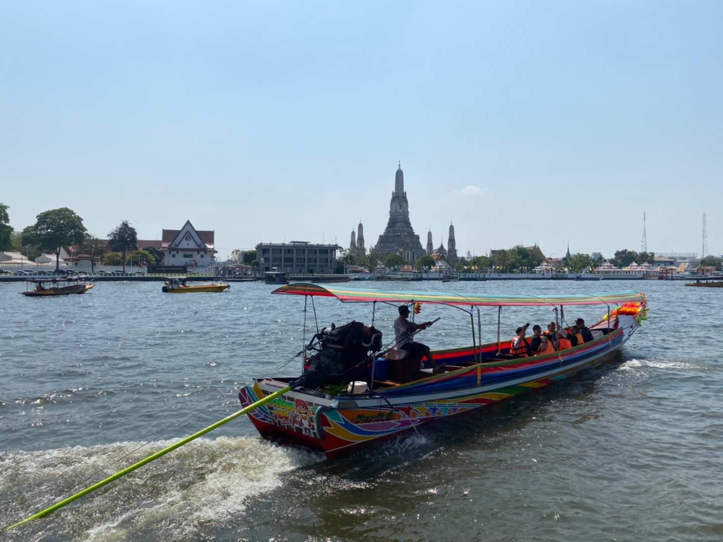 Experience the charm of Bangkok as you glide along the Chao Phraya River passing iconic landmarks like Wat Arun and soak in the local culture on this unique adventure.