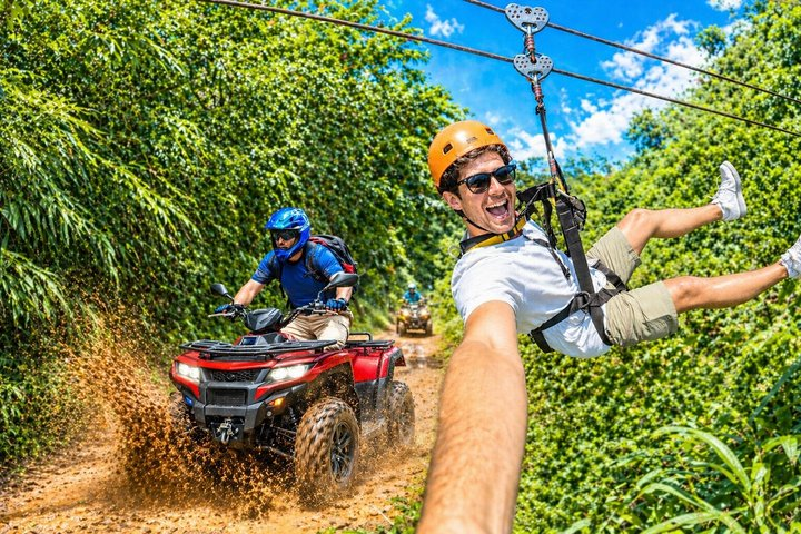 Combo: Seaview Zipline 10 Cable Tree Bridge Bar & 2-Hour ATV Ride - Photo 1 of 25