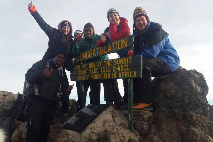 The top of Mount Meru at 4566M AMSL. Mount Meru is Tanzania's second highest mountain.