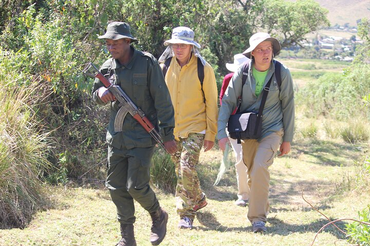 walking in the crater in the Ngorongoro Crater Rim