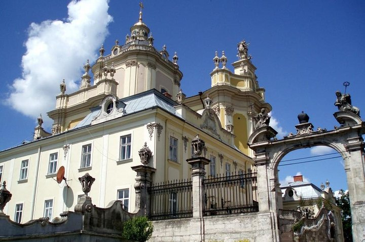 Beautiful St. Yura Cathedral in Lviv