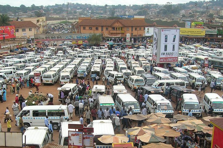 The taxi park in Kampala