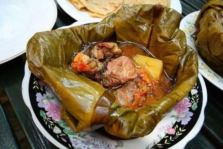 Meat cooked in banana leaves commonly known as Luwombo