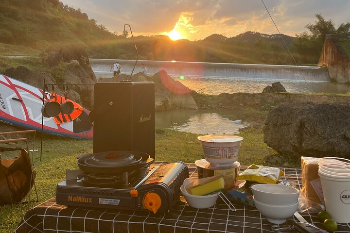 Amazing sunset at the campsite