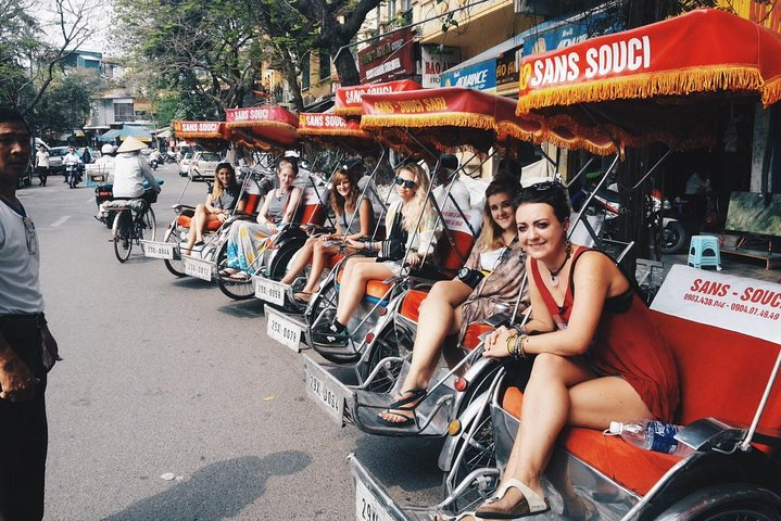 Explore Hanoi City with Cyclo- Walking Street Food Tour-Foot Massage ( 3 IN 1)