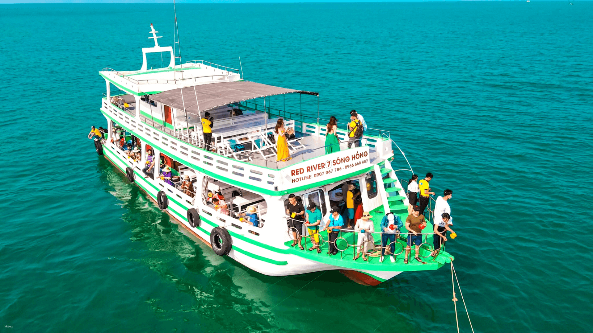 Experience the joy of island hopping on this Phu Quoc tour with opportunities for snorkeling fishing and exploring Aquatopia Water Park all while cruising the beautiful waters.