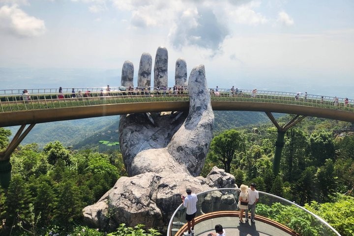 GOLDEN BRIDGE &MARBLE MOUNTAIN-AM PHU CAVE(Hell Cave)Private Tour - Photo 1 of 25