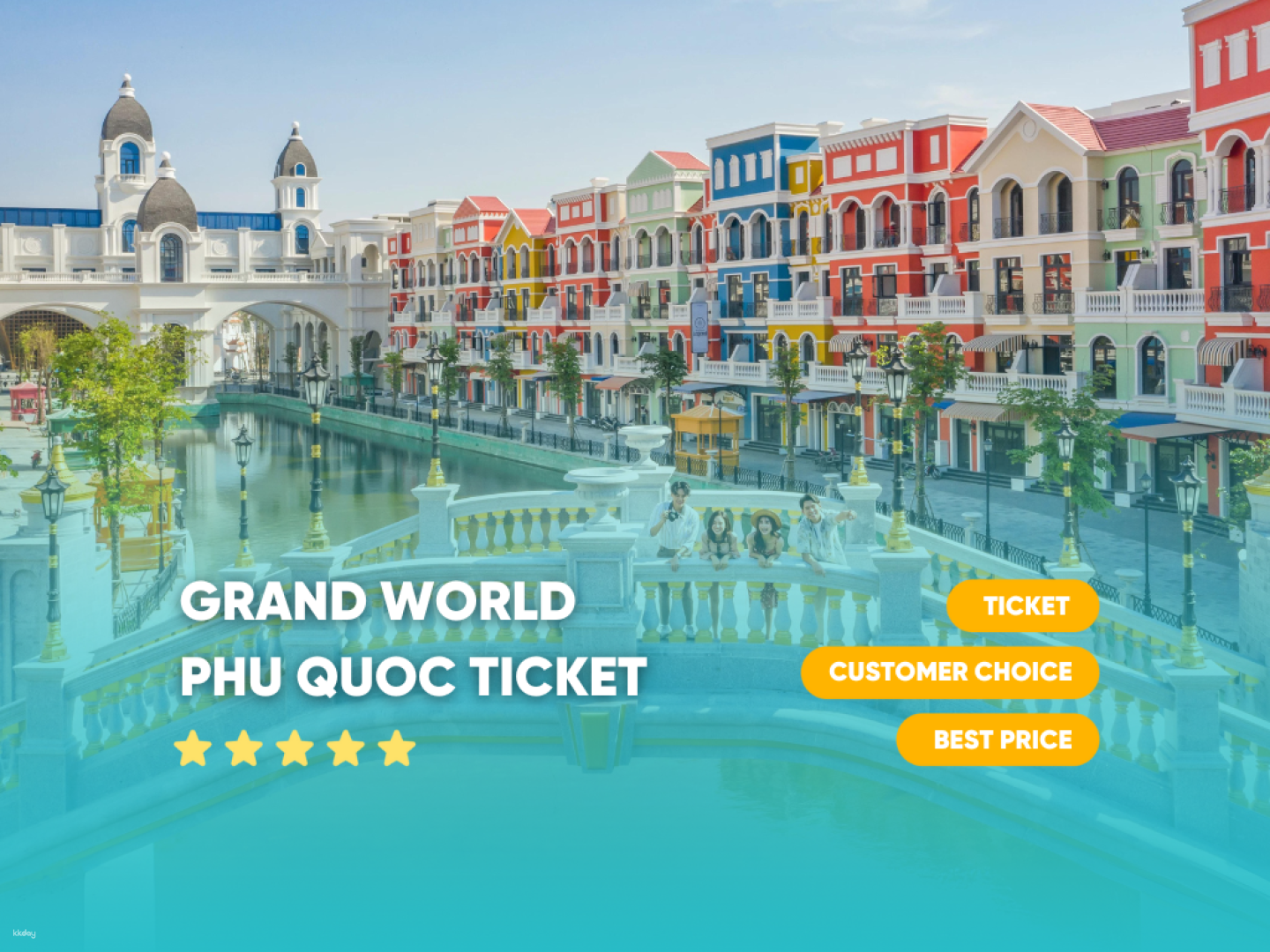 Explore the unique blend of charming architecture and serene waterways at Phu Quoc's Grand World where delightful experiences await around every corner. Discover fun moments in this iconic setting!