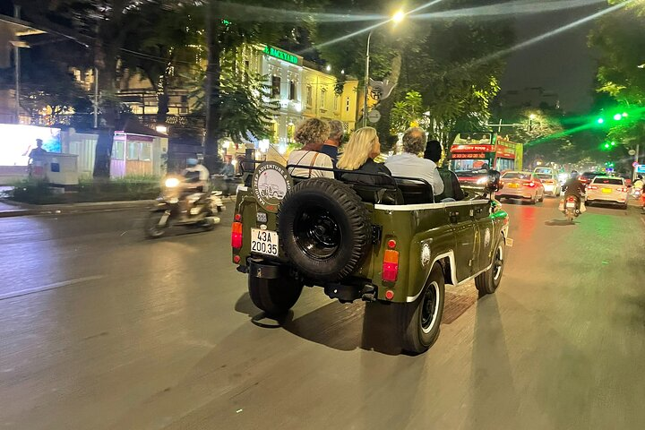 Hanoi Jeep After Dark Foodie Tour and Train Street Experience - Photo 1 of 14