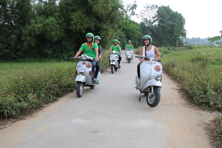 ride vespa in rural villages